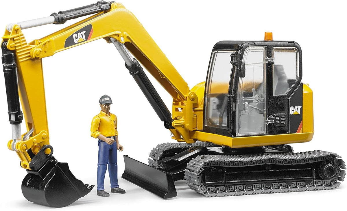 Cat Mini Excavator with a Worker W5685