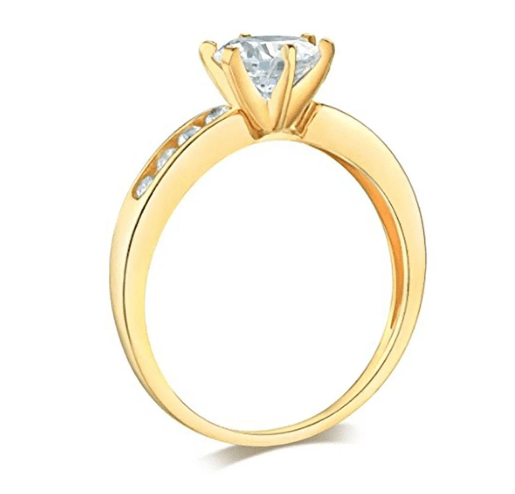 14K Yellow Gold Engagement Ring Set Z853