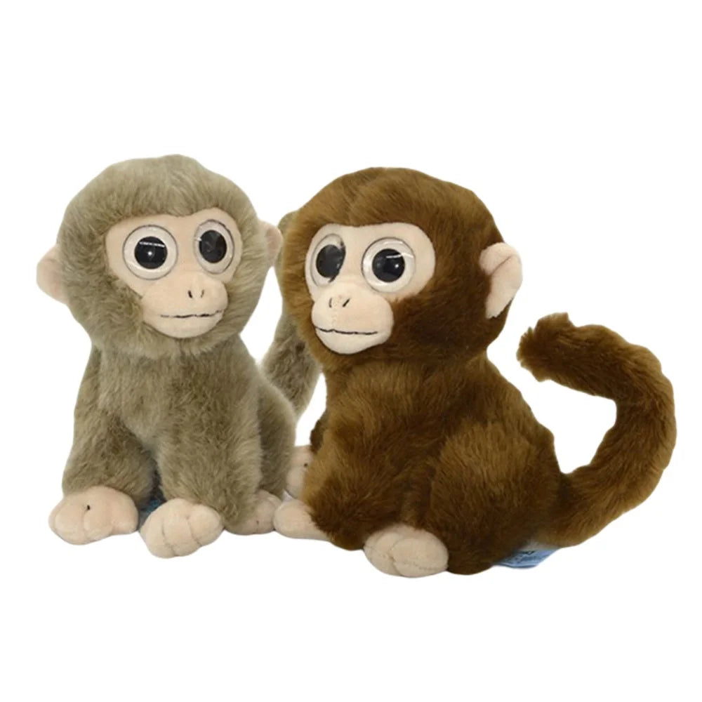 Curly Tails Plush Monkey Stuffed Animal, 8 in N98571