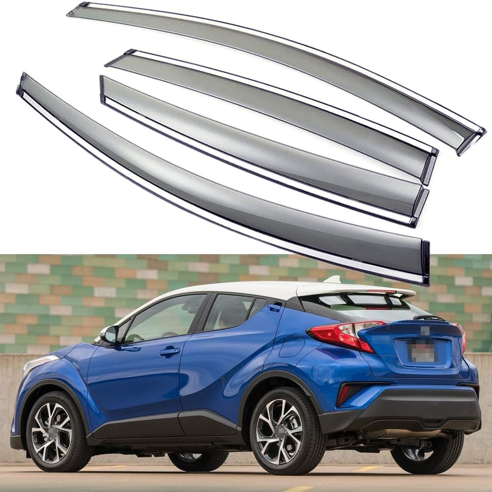 Car Window Visor Vent Shade Deflector Sun/Rain/Fog Guards A26321