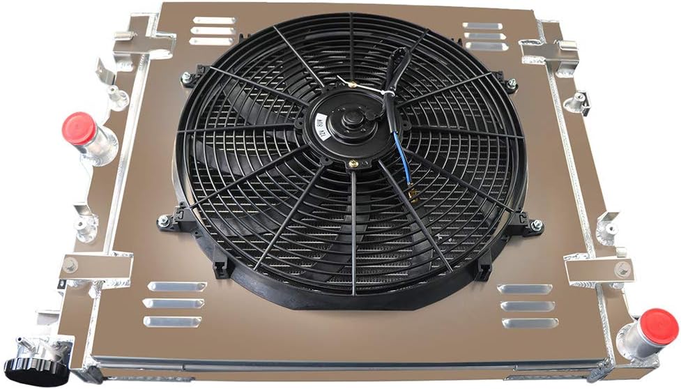 3 Row Aluminum Radiator with Shroud Fan and Relay U92405