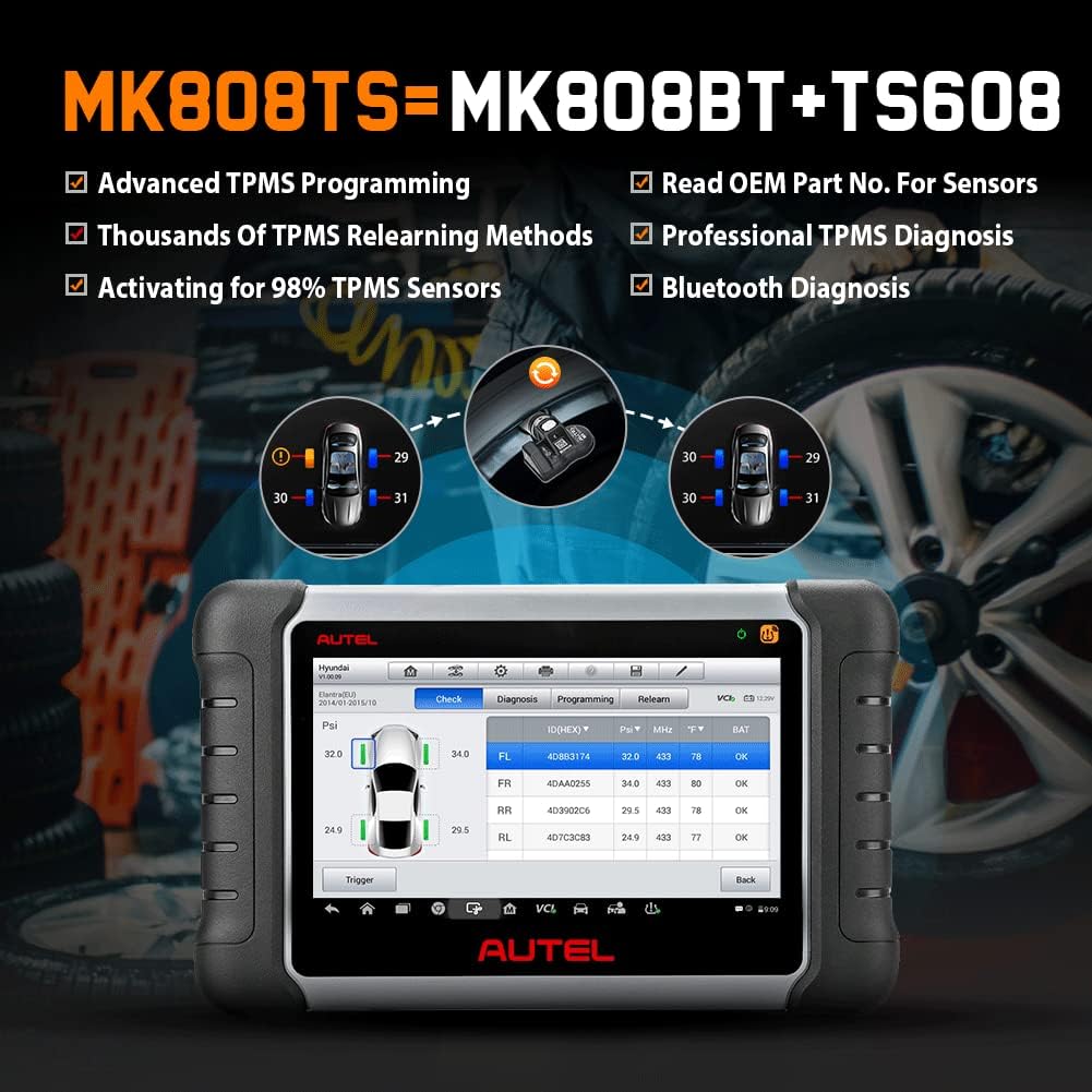 OE-Level TPMS Scan Tool with 30+ Service Functions A403