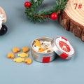 1:12 Dollhouse Miniature Christmas Cookies Tin Box Decor Toy Y822