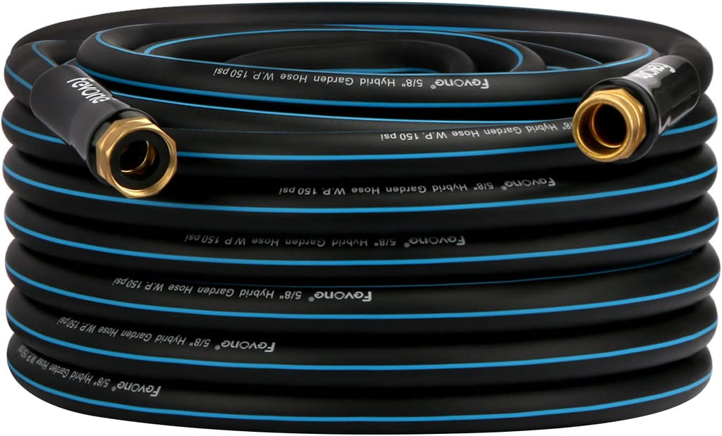 75ft Heavy Duty Hybrid Garden Hose with 3/4 Brass Fittings X523