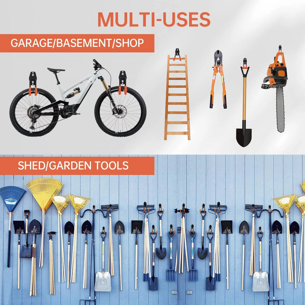 12 Packs Heavy Duty Steel Garage Storage Hooks with Tool Hangers J44051