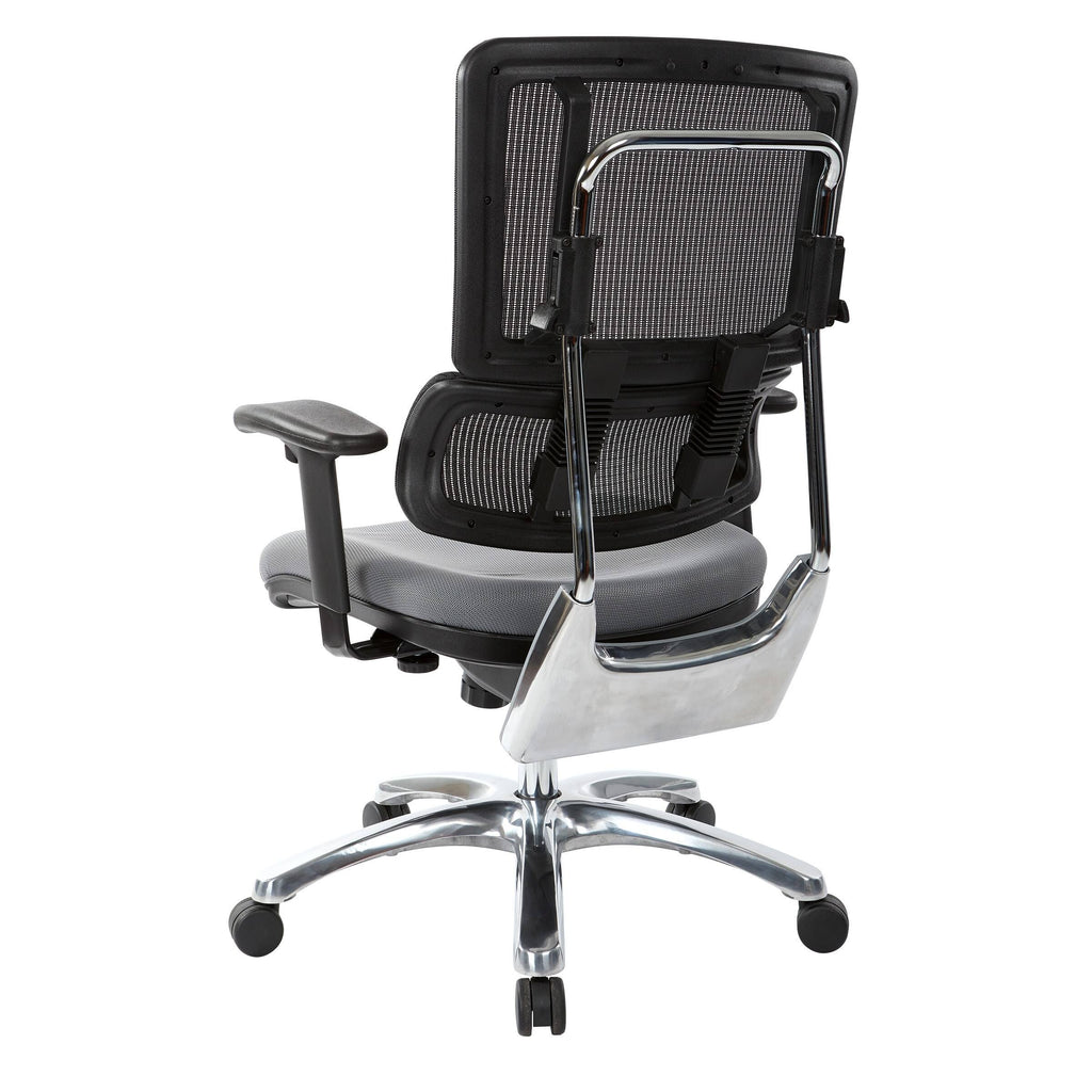 Olive Black Mesh Back Fabric Seat Chrome Base Chair T4525