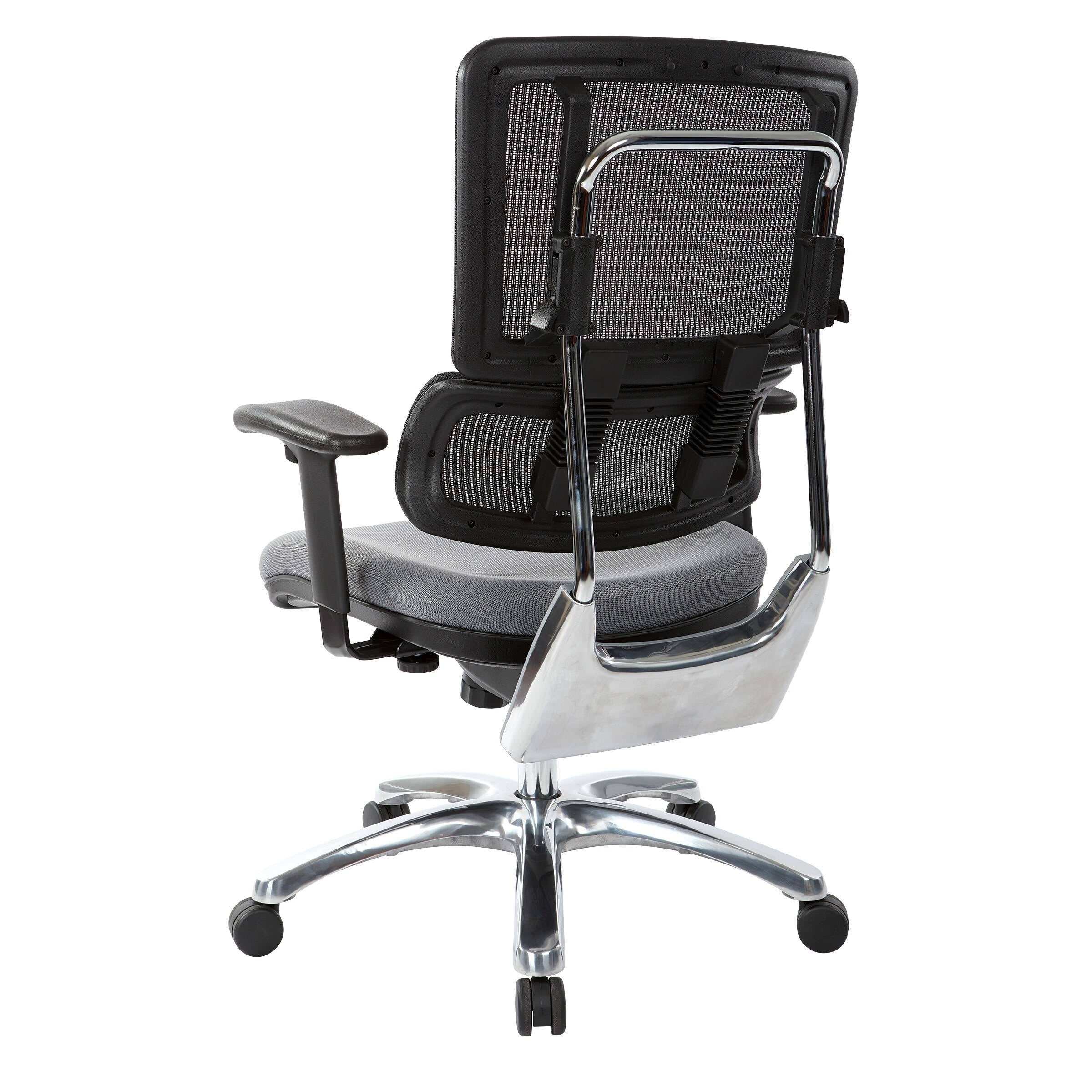 Olive Black Mesh Back Fabric Seat Chrome Base Chair T4525