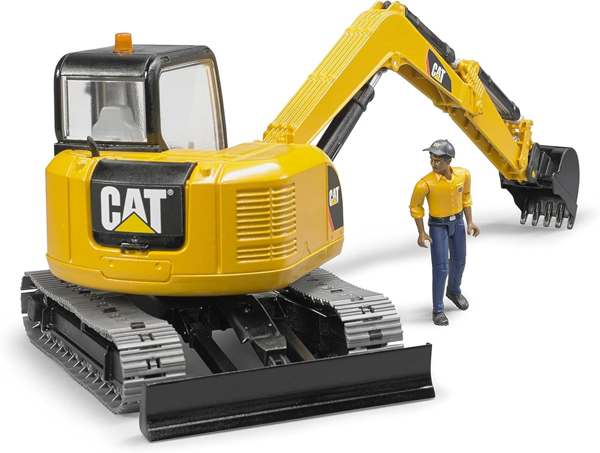 Cat Mini Excavator with a Worker W5685