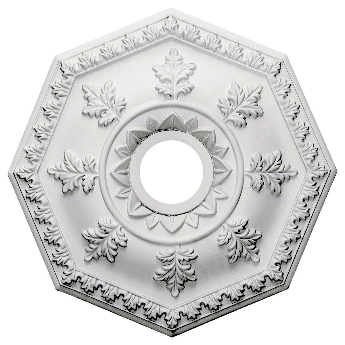 18 inchod x 3 1/2 inchid x 1 1/2 inchp Hand-Painted Flash Gold Ceiling Medallion V813994