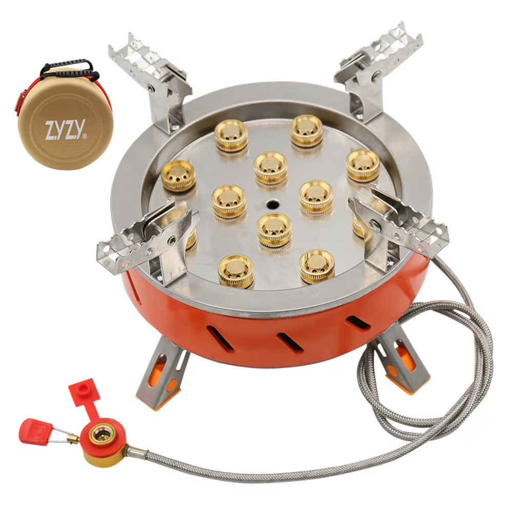12 Core Windproof Backpacking Stove with Piezo Ignition B97781