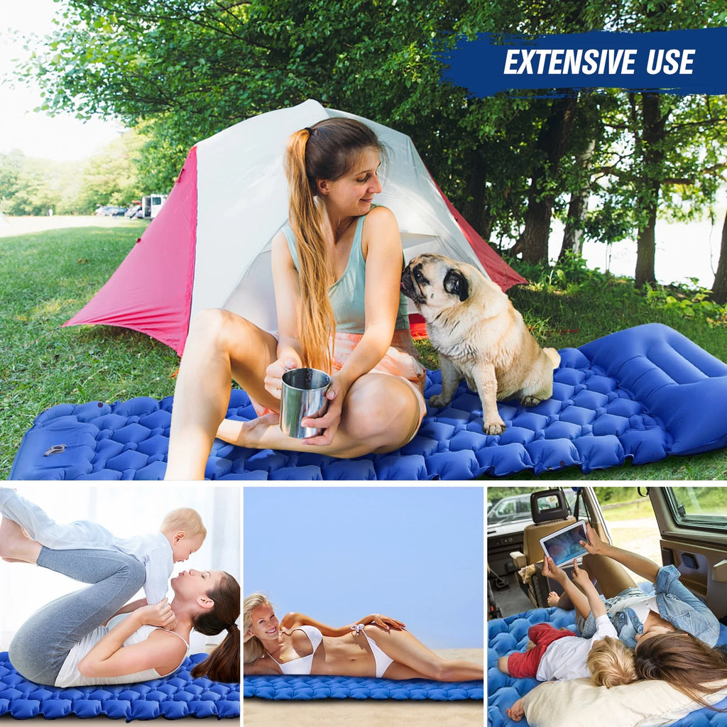 Lightweight Camping Mat with Air Pillow Waterproof Sleeping Pad K22722
