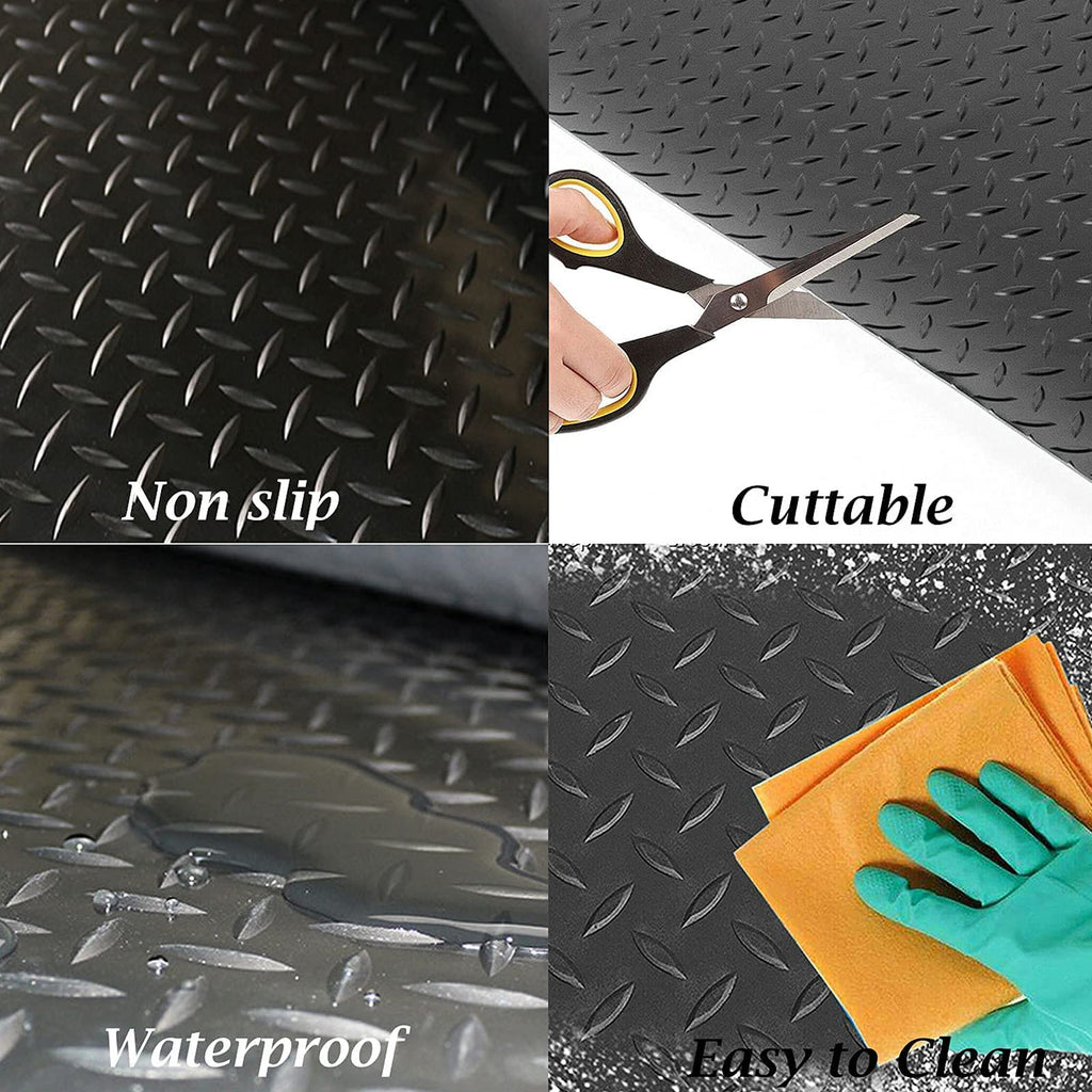 16.5ft x 3.3ft Heavy Duty Rubber Garage Floor Mat Roll Z665253