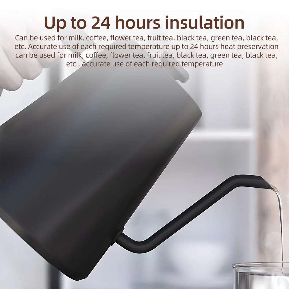 1.0L Stainless Steel Gooseneck Kettle with Temperature Control U30163