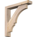 3 1/2x22W x 18x22D x 18x22H Smooth Bracket with Offset Brace, Douglas Fir U2408