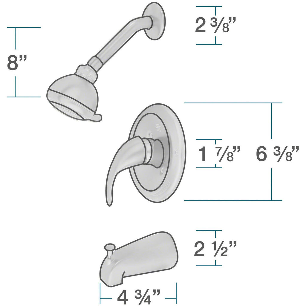 Antique Bronze 3 Piece Shower Set F835