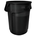 55 Gal Vented Round Brute Container Black Q99341