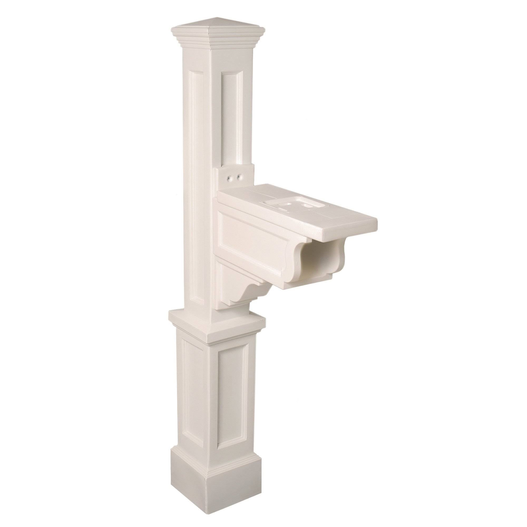 White In-Ground Decorative Post M800402