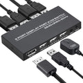 KVM Switch DisplayPort 2 Port, 4K@60Hz, 2 DP Cable and 2 USB Cable Included V44501