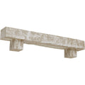 White Washed Faux Wood Fireplace Mantel Kit with Corbels E7734