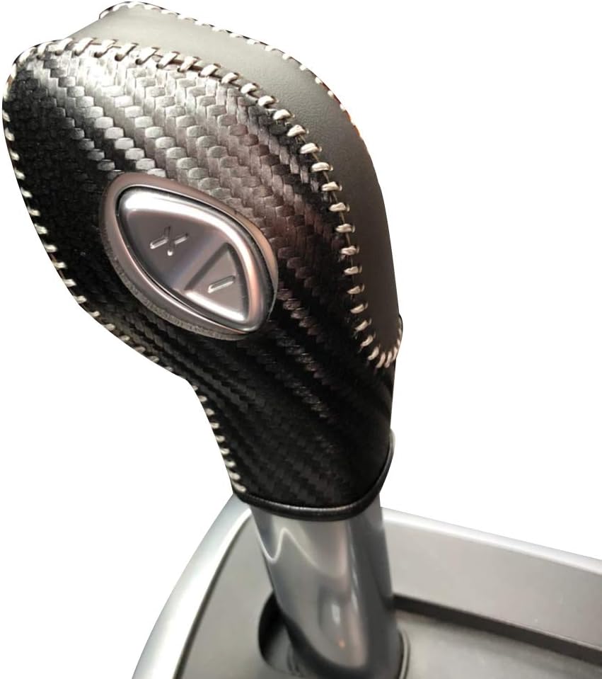 Black Leather Gear Shift Knob Cover Pack of 2 T7811