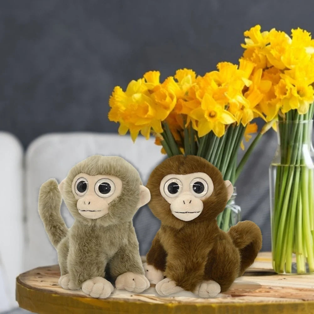 Curly Tails Plush Monkey Stuffed Animal, 8 in N98571