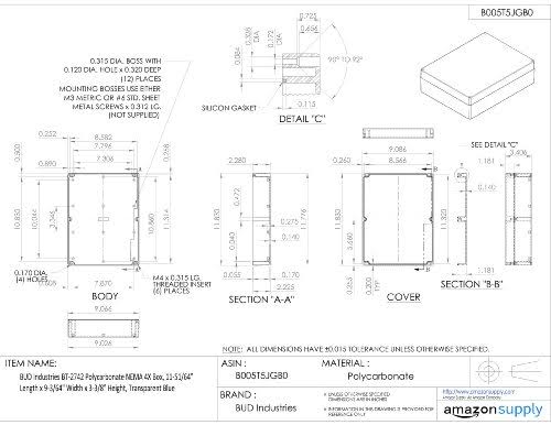 Polycarbonate NEMA 4X Box Z5046