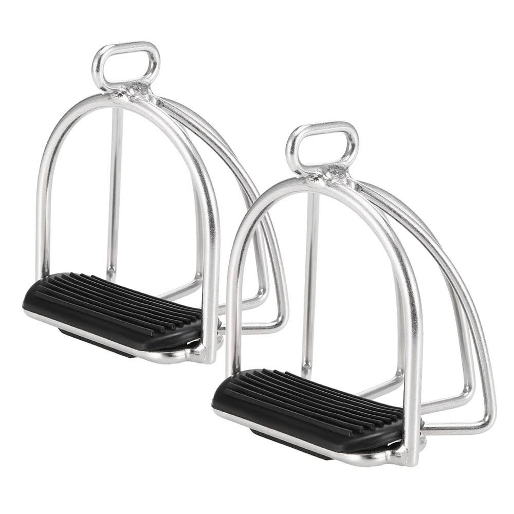 2 Pcs Flex Steel Horse Riding Stirrups E4673