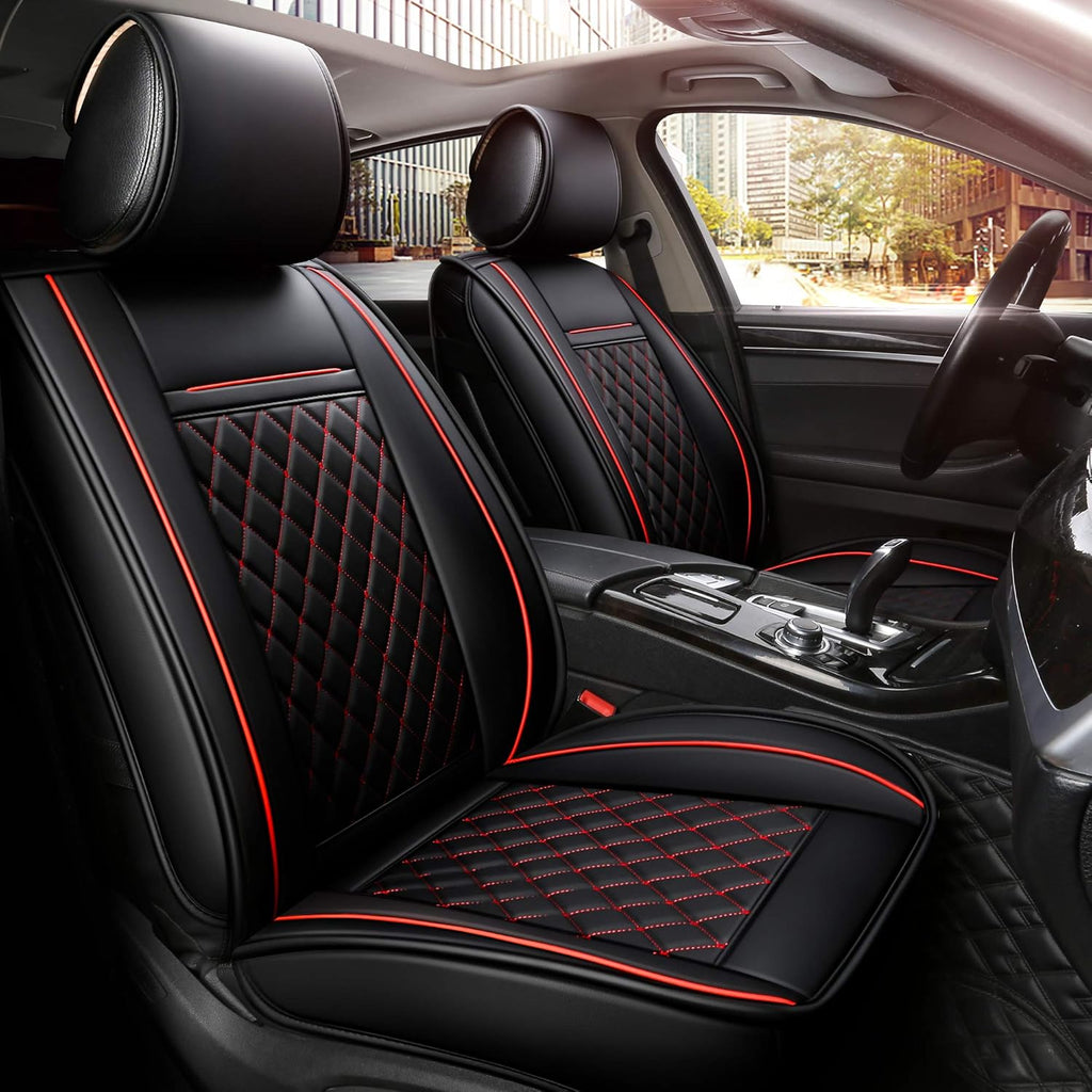 Grey Grid Full Set Car Seat Cover A52826