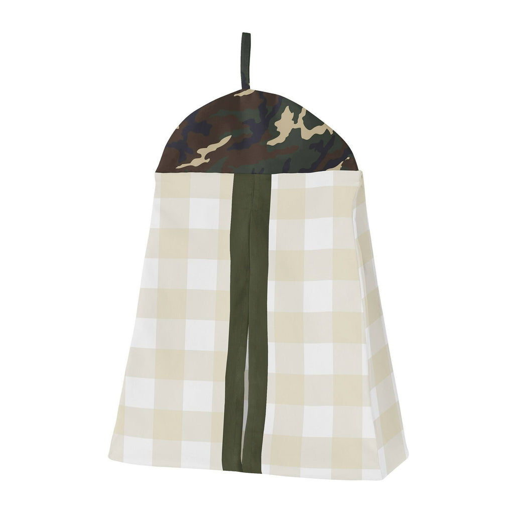 Green Beige Deer Buffalo Plaid Check Woodland Camo Camouflage 9-Piece Crib Bedding Set Q290