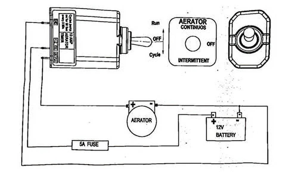 Boat Aerator Livewell Timer 10Amp 3Position Toggle I16002