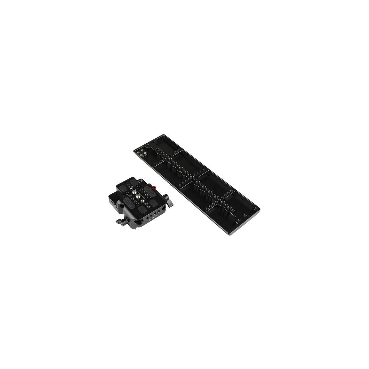 Standard ARRI 12x22 Sliding Dovetail Plate and Quick Release Baseplate with Double Rod Adapter for 15mm Rod System A24169