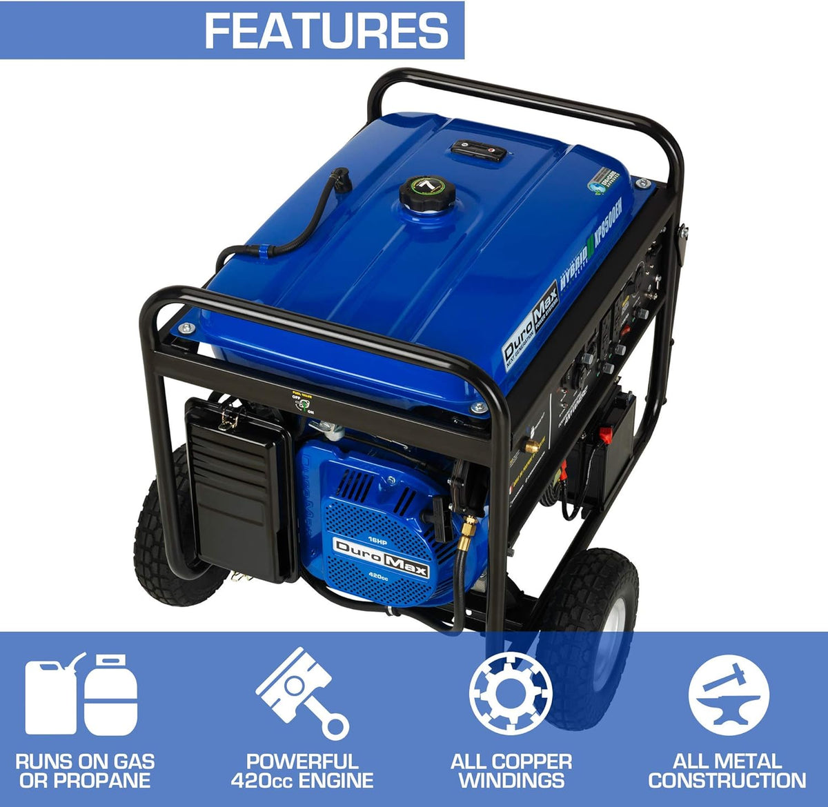 5500 Watt Dual Fuel Portable Generator L93586