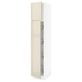 White High Cabinet with Door and Wire Baskets X4778