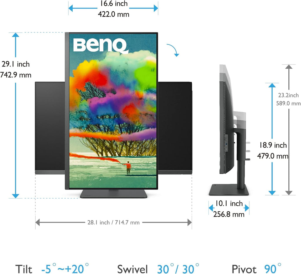 32 inch 4K UHD IPS Monitor with USB-C, HDR10, Built-in Speakers Q456336