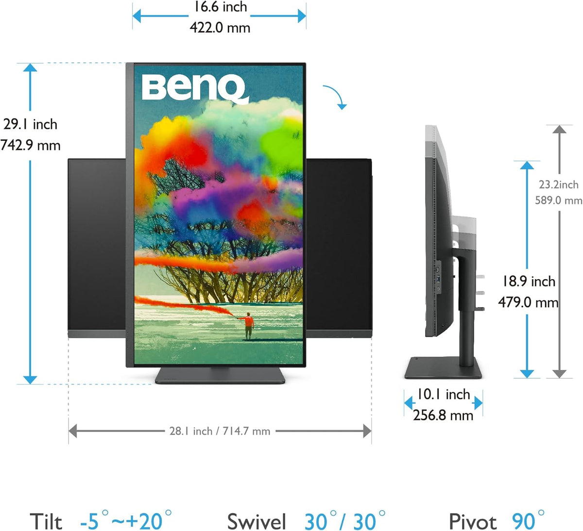 32 inch 4K UHD IPS Monitor with USB-C, HDR10, Built-in Speakers Q456336