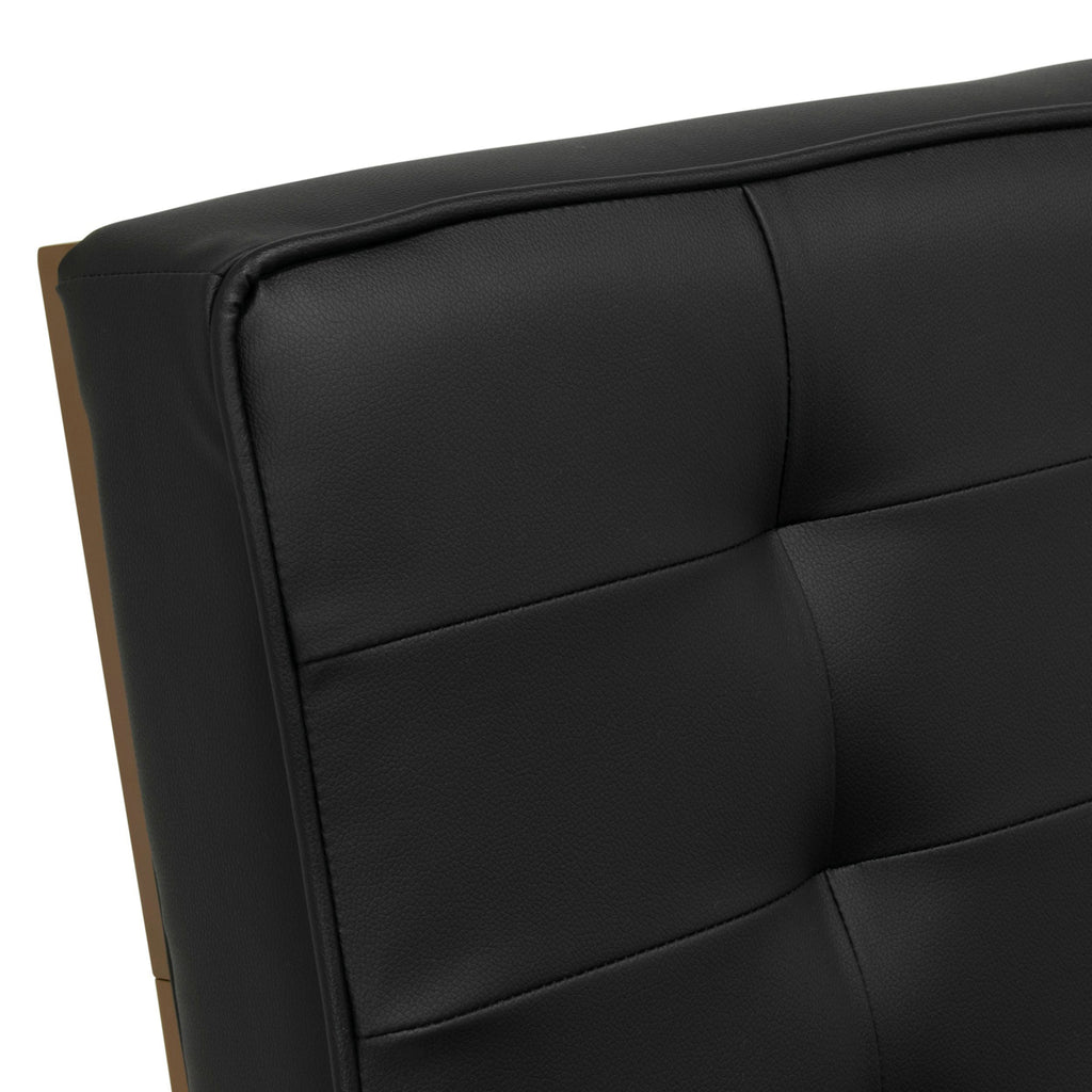 Bronze/Black Bonded Leather Accent Chair with Woven Webbing Seat J117