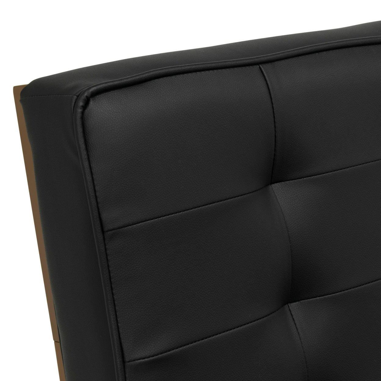 Bronze/Black Bonded Leather Accent Chair with Woven Webbing Seat J117