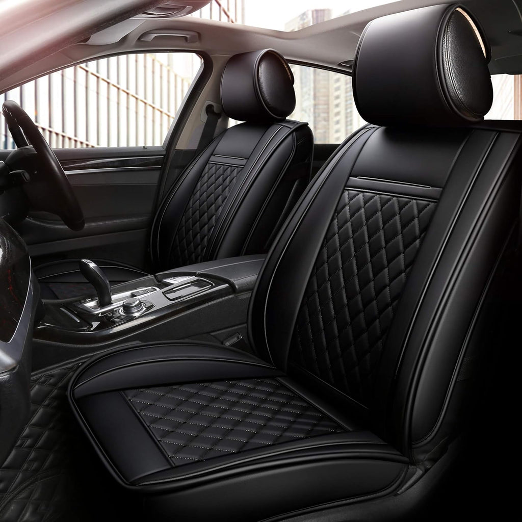 Grey Grid Full Set Car Seat Cover A52826