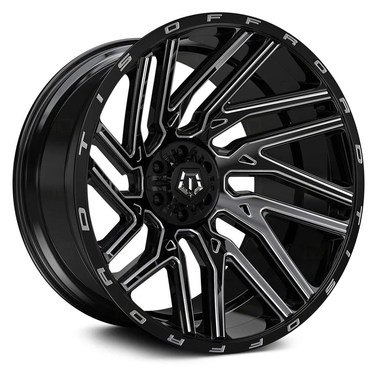Gloss Black Milled 22x10 8x180 -19mm Wheel C39737