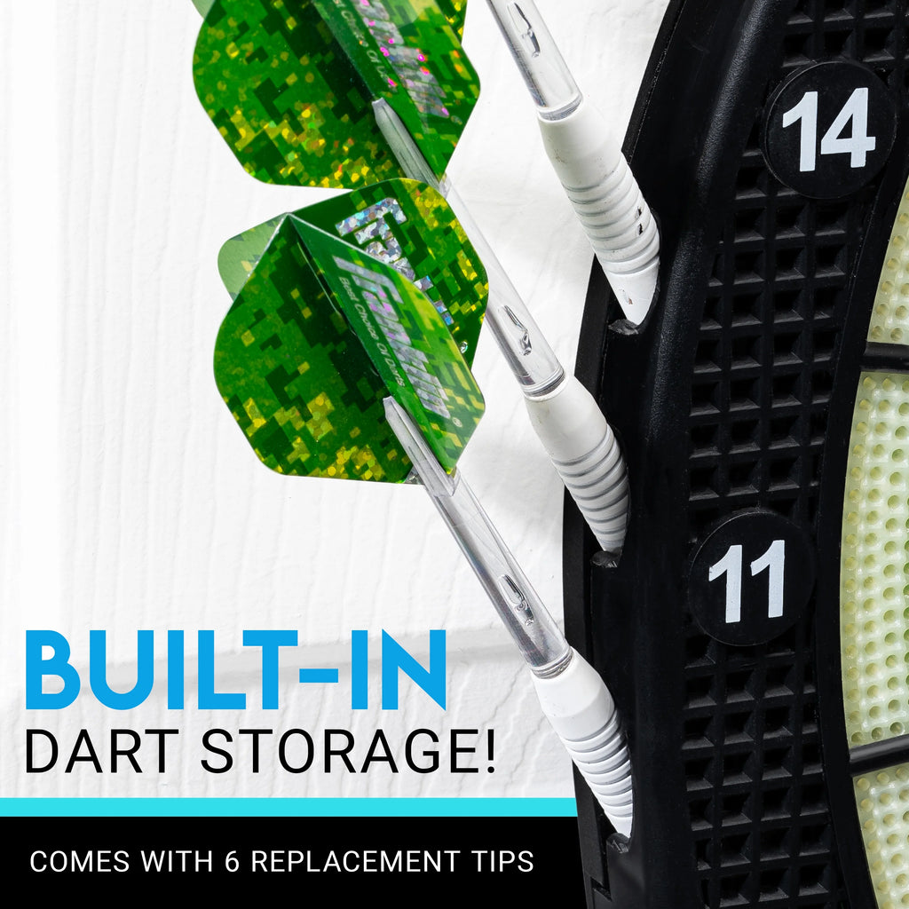 Light Up Electronic Dart Board Set with Digital Scoreboard D857