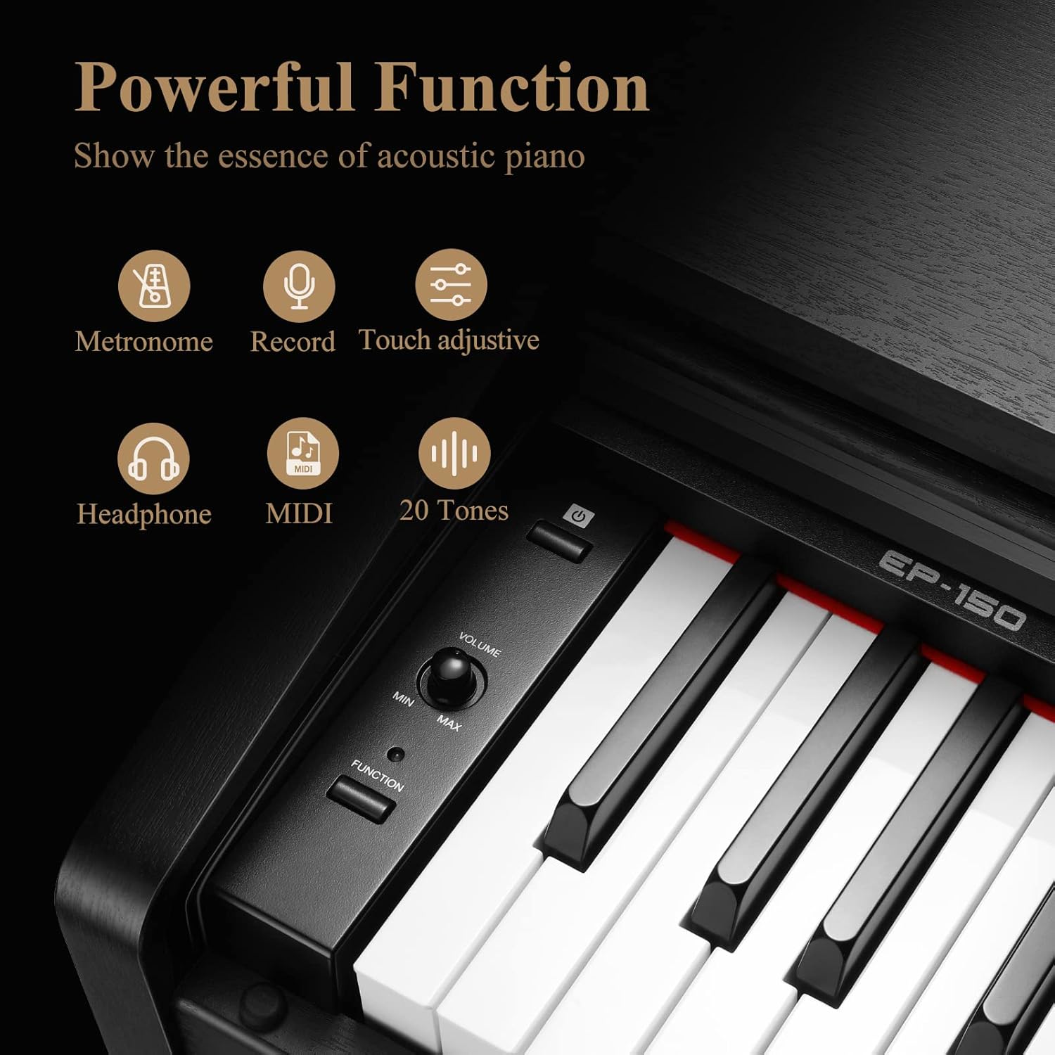 88-Key Digital Piano with Weighted Keys D532