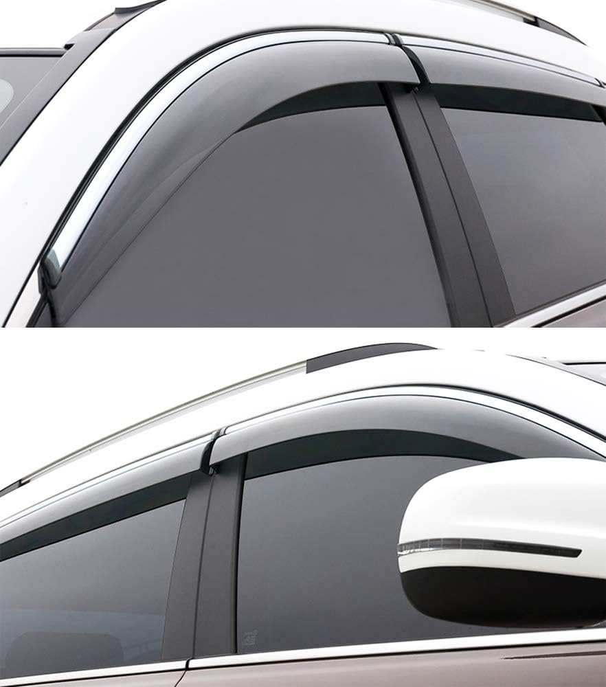 Car Window Visor Vent Shade Deflector Sun/Rain/Fog Guards A26321