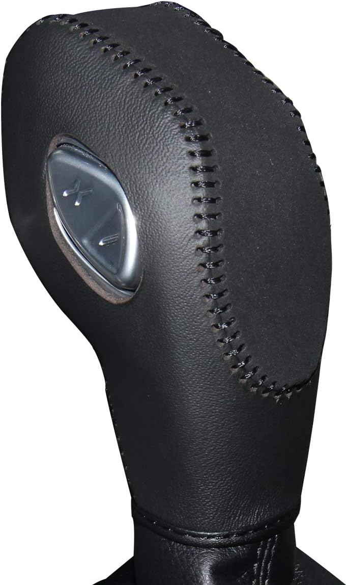 Black Leather Gear Shift Knob Cover Pack of 2 T7811
