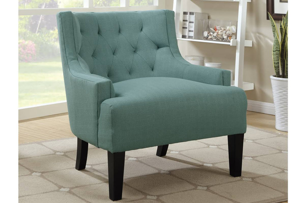Light Blue Microfiber Accent Chair F130847