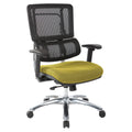 Olive Black Mesh Back Fabric Seat Chrome Base Chair T4525