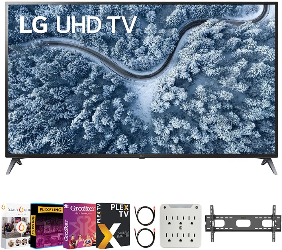 75 Inch LED 4K UHD Smart TV Bundle with Wall Mount X726389