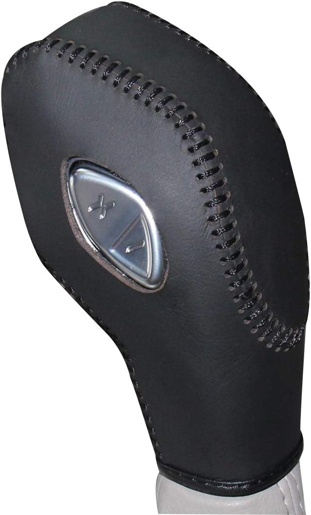 Black Leather Gear Shift Knob Cover Pack of 2 T7811