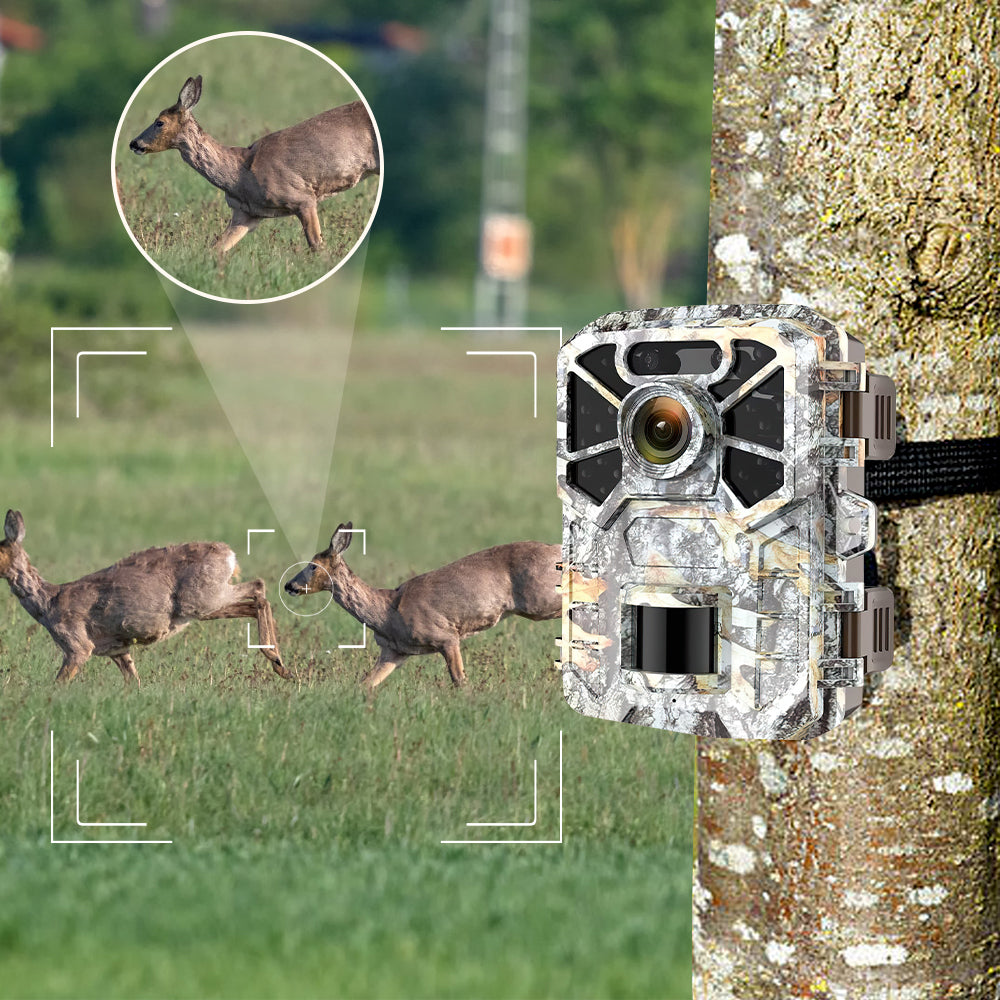 30MP 2K Infrared Night Vision Waterproof Trail Camera with 120° Wide Angle Lens P59836