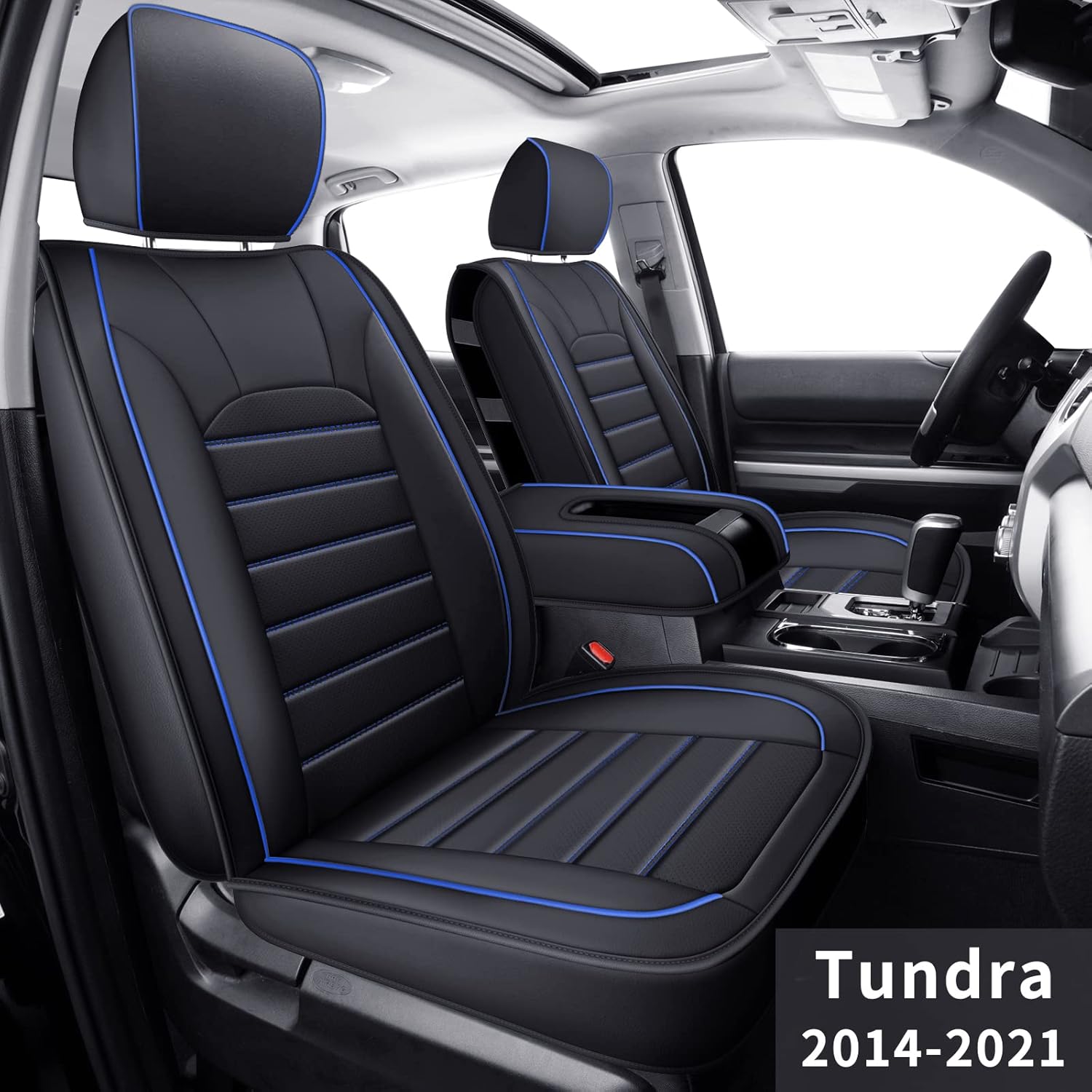 Black Rear Waterproof Faux Leather Seat Covers C680