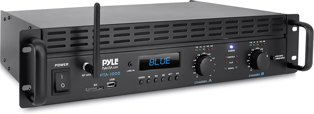 2-Channel Rack Mount Bluetooth Power Amplifier 1000 Watt D6490